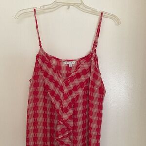 CAbi sleeveless plaid blouse